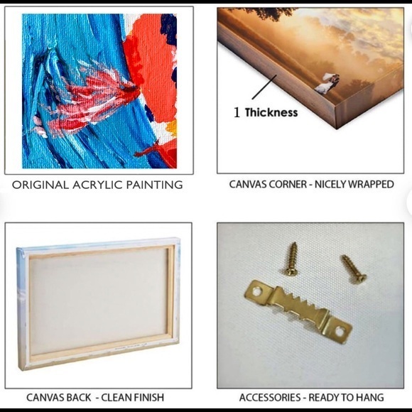 Painting of 3 Koi Fish Original Art Acrylic Painting Canvas Pisces Artwork Wall - Picture 4 of 11